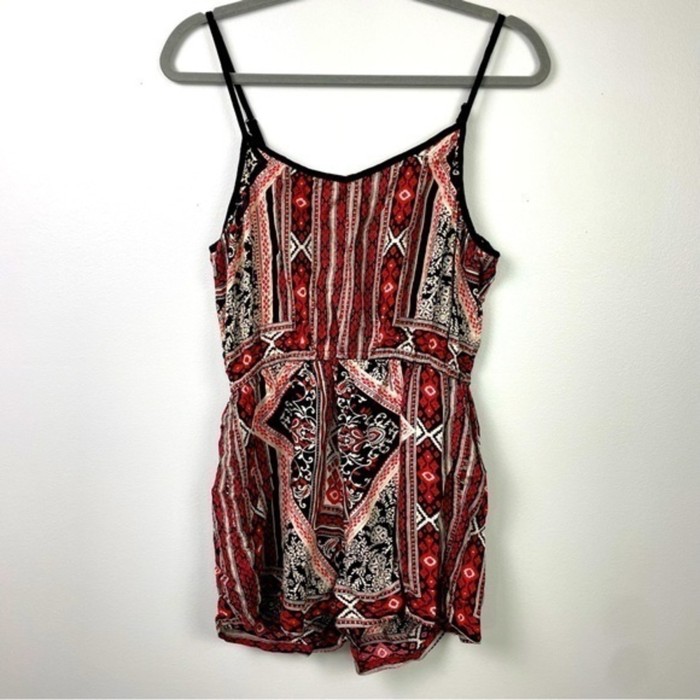 Angie Red and Black‎ Spaghetti Strap Romper